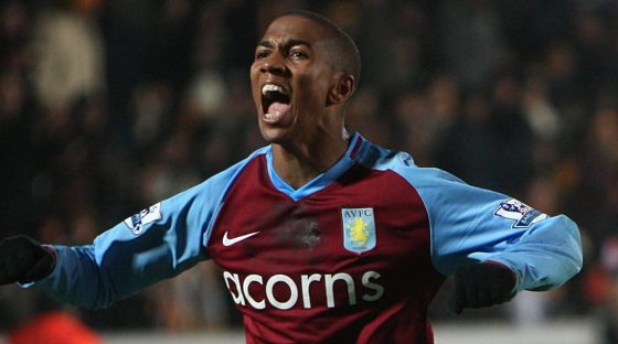 Ashley Young, pictured here while playing for Aston Villa, is one of the active Premier League players with most goals and assists