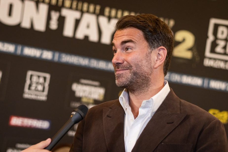 Eddie Hearn anthony joshua denotay wilder
