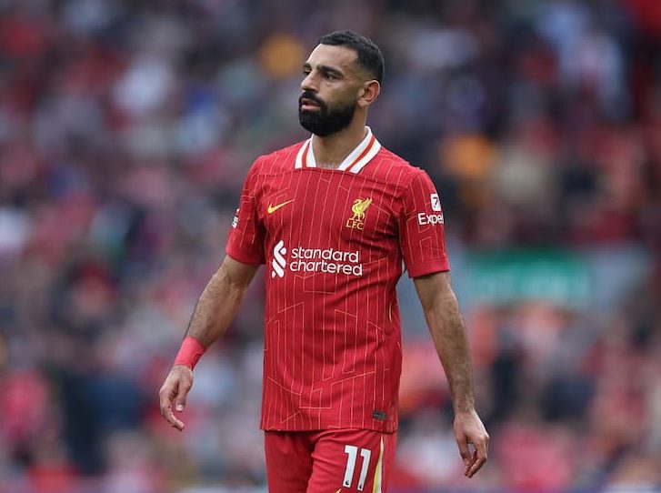 Mohamed Salah Looks on During a Liverpool Game