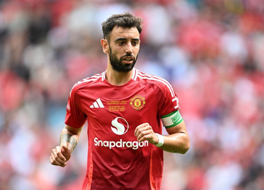 Man Utd Skipper Bruno Fernandes, Seen Running in this Image, Has Been Nominated for PFA Players' Player of the Year Award