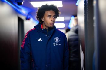 Joshua Zirkzee of Manchester United Looks On
