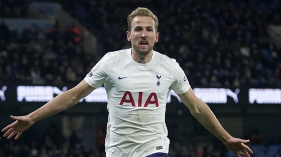 Premier League Legend Harry Kane Wheeling Away in Celebration