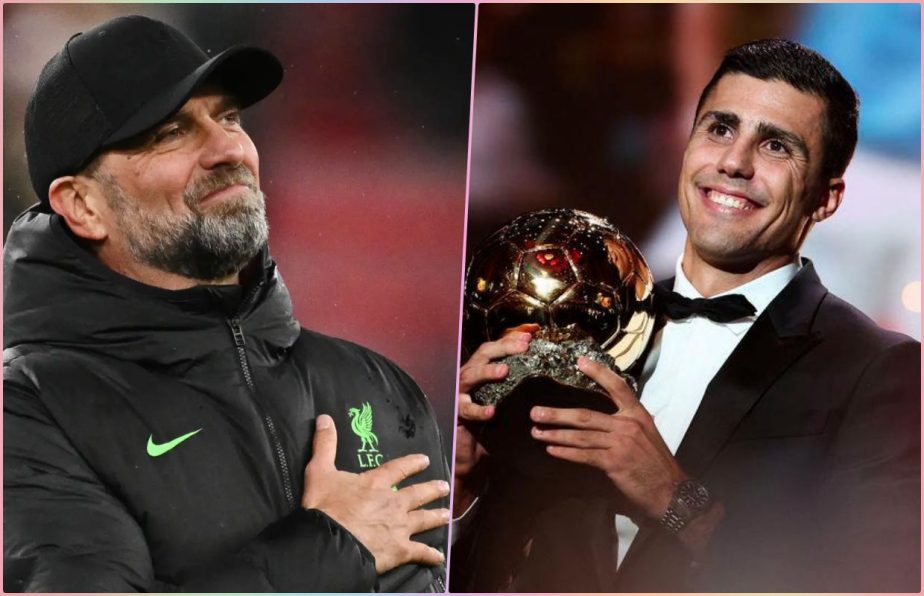 Collage of Jurgen Klopp and Rodri