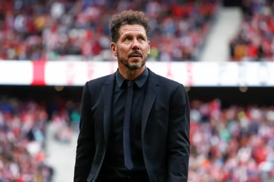 Atletico Madrid Manager Diego Simeone Looks on