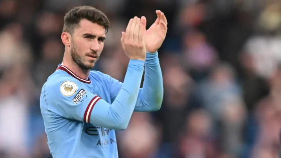 Manchester City Star Aymeric Laporte Clapping at the End of the Match