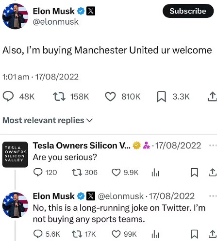 Elon Musk Expressed Interest In Buying Rival Club Of Liverpool