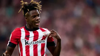 Athletic Bilbao Star Nico Williams, Who Is a Barcelona Transfer Target, Celebrating After Scoring in La Liga