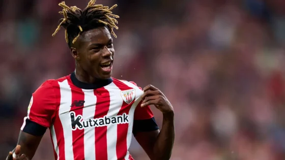 Athletic Bilbao Star Nico Williams Celebrating After Scoring in La Liga