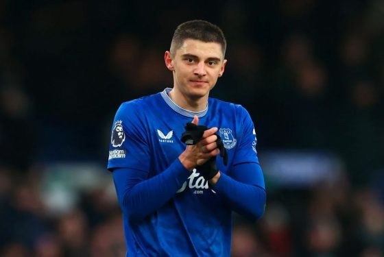 Vitaliy Mykolenko Claps After a Game