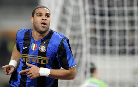 Adriano Wheeling Away in Celebration After Scoring for Inter