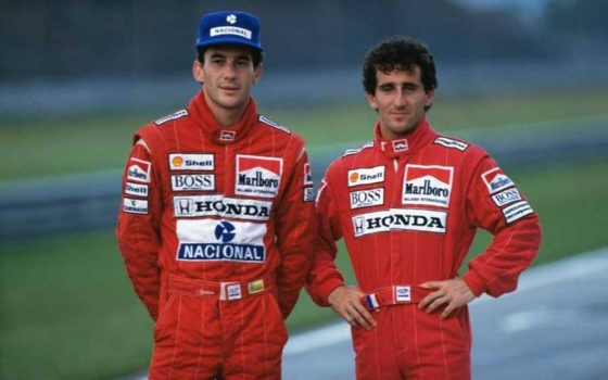 Ayrton Senna and Alain Prost
