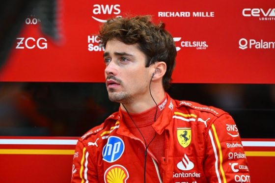 Ferrari Driver Charles Leclerc Looks on