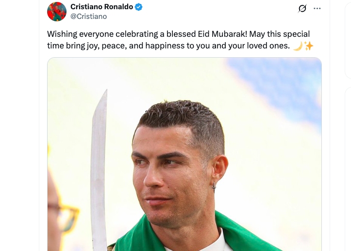Cristiano Ronaldo Eid Wish 2025
