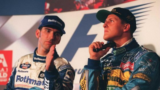 Damon Hill and Michael Schumacher