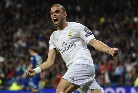 Ex-Real Madrid Defender Pepe Celebrating After Scoring