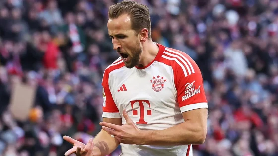 Harry Kane, Who Has the Longest Penalty Streak at a New Club, Celebrating After Scoring
