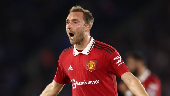 Manchester United Midfielder Christian Eriksen Celebrating
