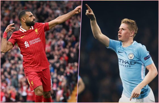 Mo Salah Kevin De Bruyne Collage Premier League