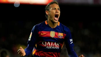 Neymar Celebrating After Scoring for Barcelona