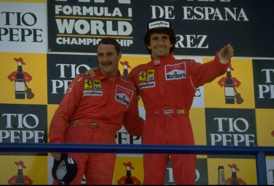 Nigel Mansell and Alain Prost
