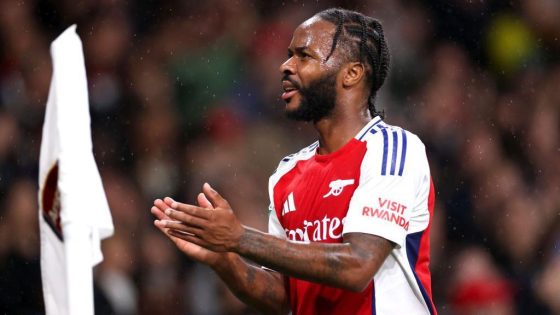 Raheem Sterling — One of the Premier League Stars with 50+ Goals and Assists — Clapping After Representing Arsenal