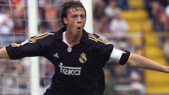 Real Madrid Legend Guti Celebrating