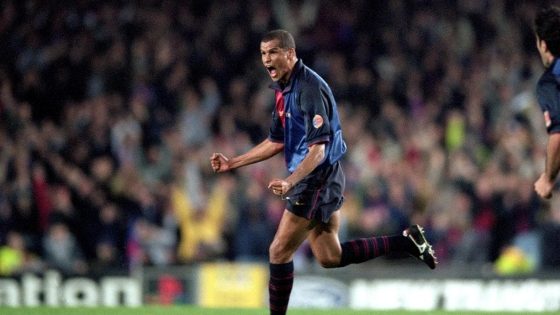 Rivaldo, Seen Celebrating Here, Was in Breathtaking Form as Barcelona Mounted One of the Greatest UCL Comebacks Against Chelsea