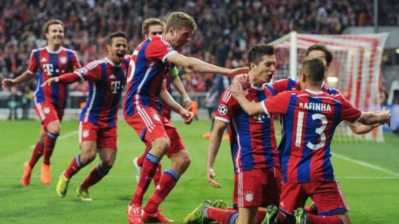Bayern Munich Player Celebrating After Pulling Off One of the Greatest UCL Comebacks