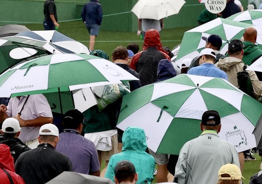 What happens if it rains at the Masters