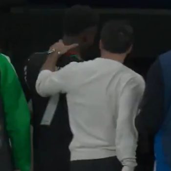 Dani Carvajal grabbed Bukayo Saka by the neck at half-time of Arsenal's victory over Real Madrid