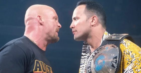 How many times did The Rock and Stone Cold fight at WrestleMania
