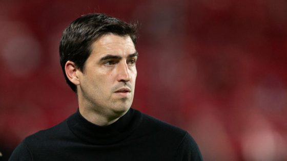 Andoni Iraola Looks On