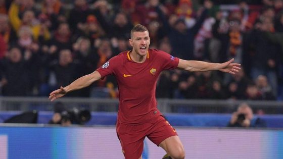 In Picture: Edin Dzeko in Action for AS Roma
