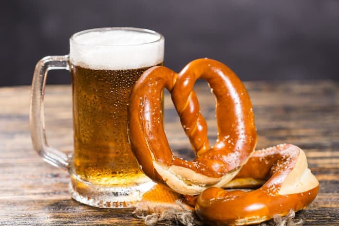 6x Beers and a Giant Bavarian Pretzel for €36,50