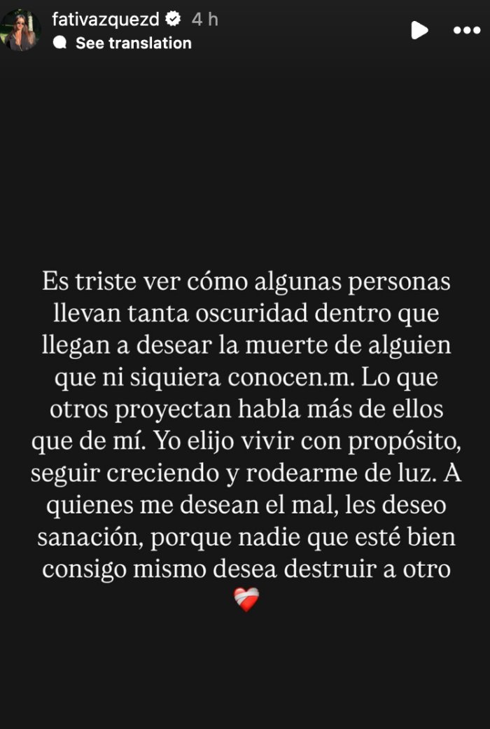 Fati Vazquez Instagram Post