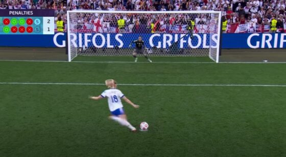 Chloe Kelly Winning Penalty England Euro 2025
