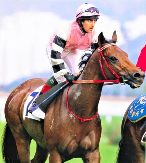 David Harrison Winning The Hong Kong Derby in 1999 On Holy Grail
