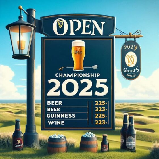 Open Championship Drinks Prices 2025