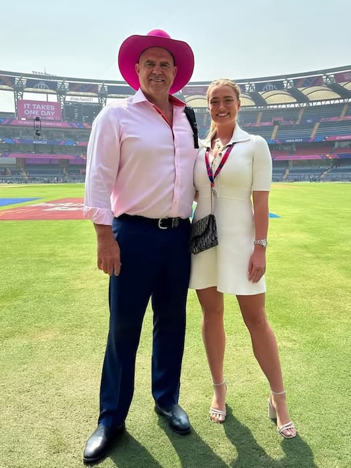 Grace and Matthew Hayden Pictured Working On Indian Premier League