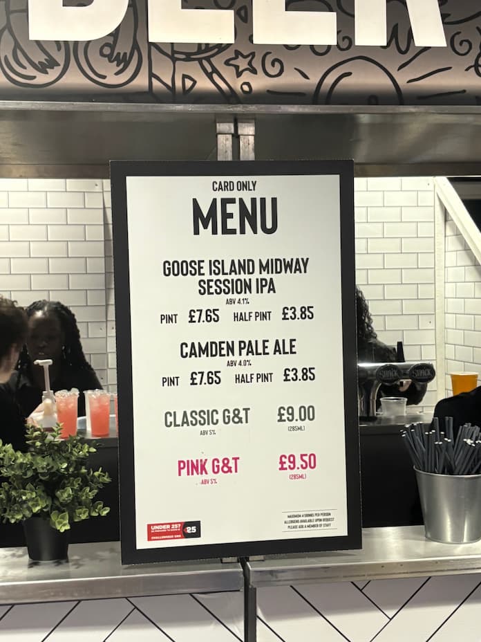 Other Wembley Drinks Prices and Options For Community Shield 2025