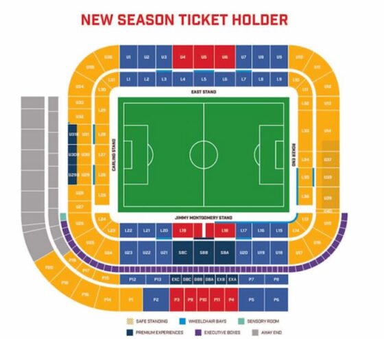 Sunderland Season Ticket 2025-26 Map Of Stadium