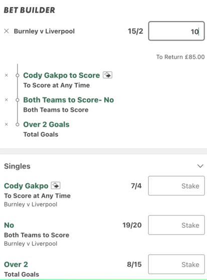Burnley Vs Liverpool Betting tips
