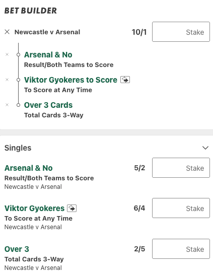 newcastle arsenal betting tips