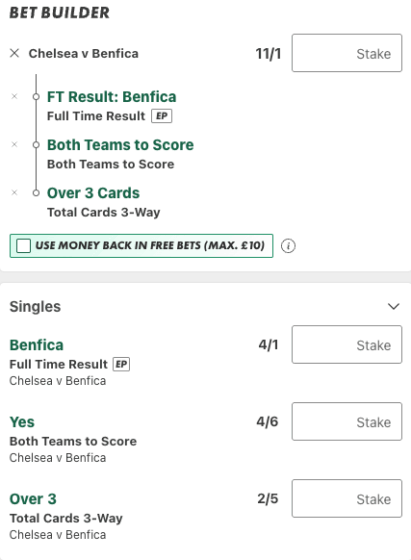 chelsea benfica betting tips