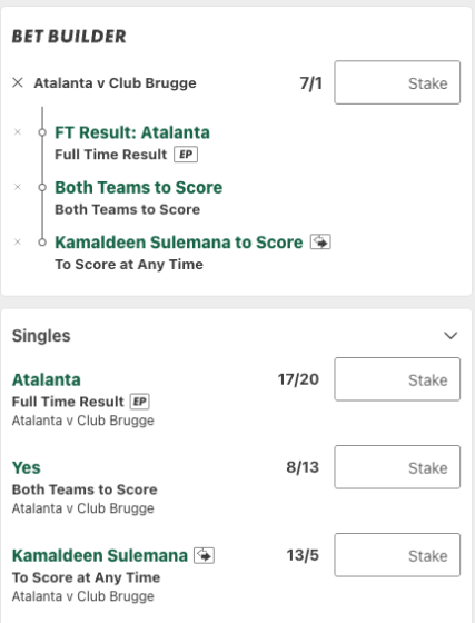 Atalanta vs club brugge betting tips