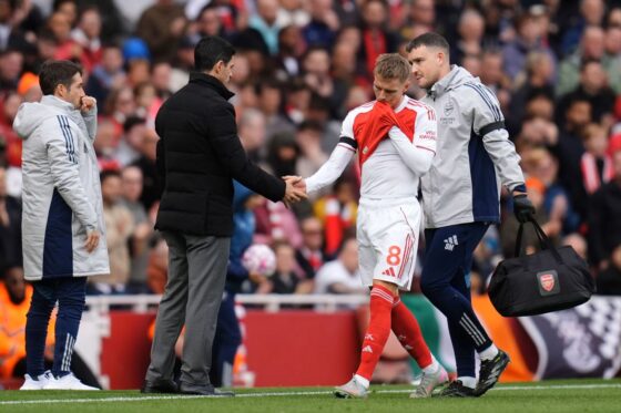 Arsenal captain Martin Odegaard will be another big loss for Arsenal against Atletico.