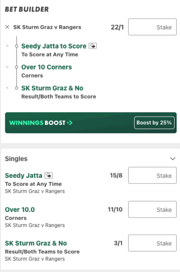 Sturm Graz Rangers betting tips