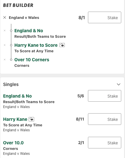 England Wales betting tips