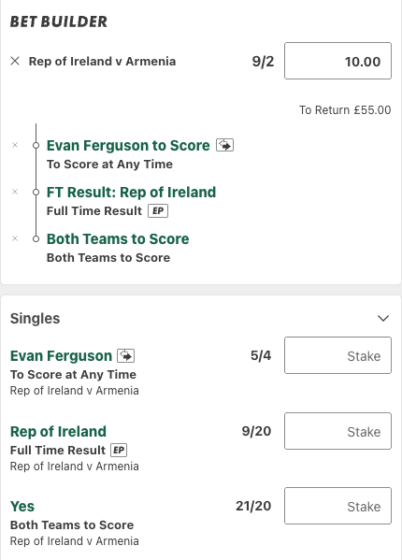 Republic of Ireland Armenia betting tips