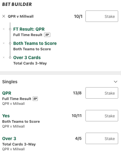 QPR Millwall betting tips